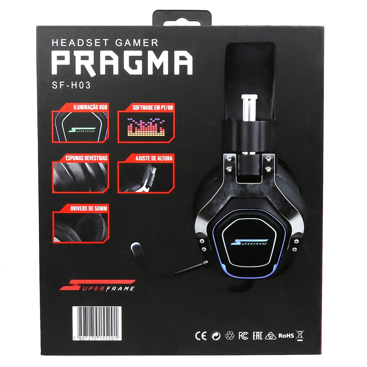Headset gamer PRAGMA