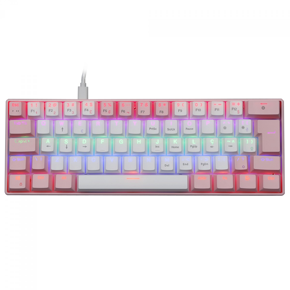 teclado mecanico gamer superframe ferz rainbow